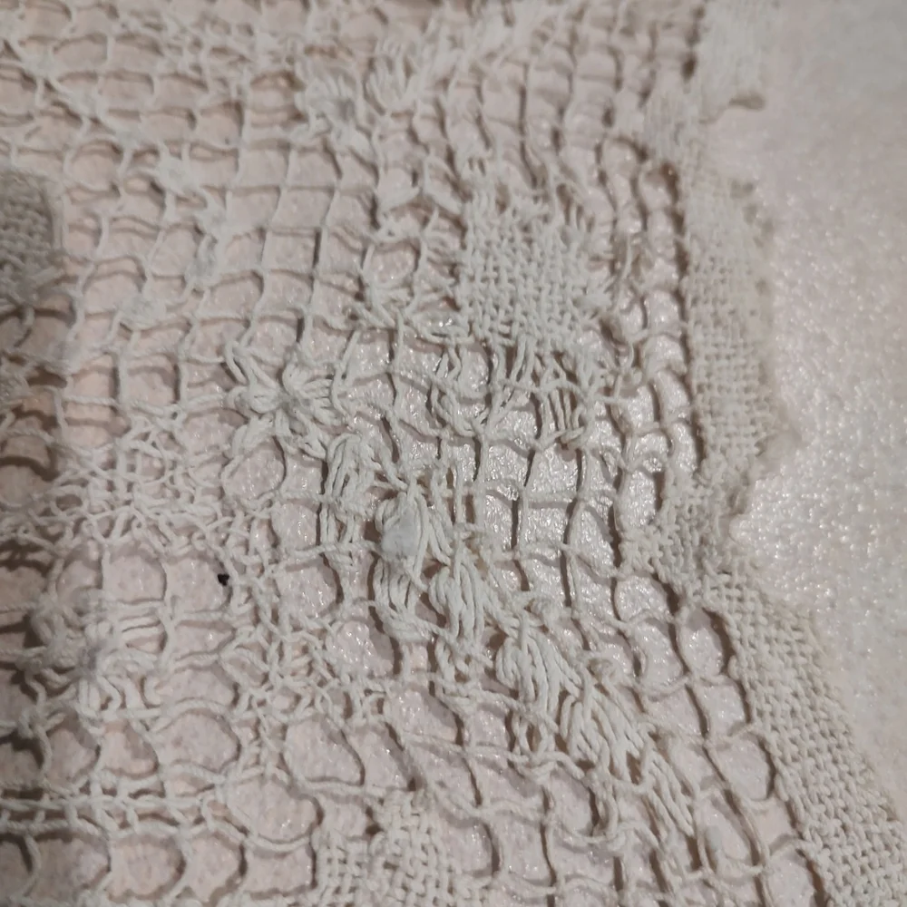 set of two delicate floral handmade doilies beautiful addition to any home